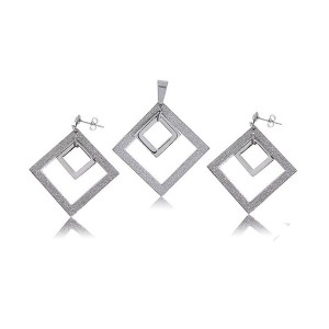 Komplet biżuterii damskiej kolczyki i zawieszka